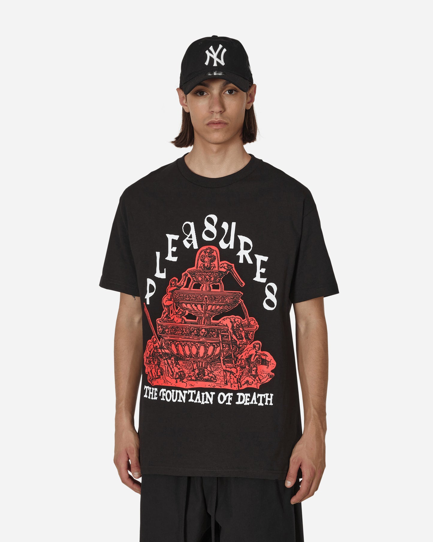 Pleasures Fountain T-Shirt Black T-Shirts Shortsleeve P23SU040 BLACK