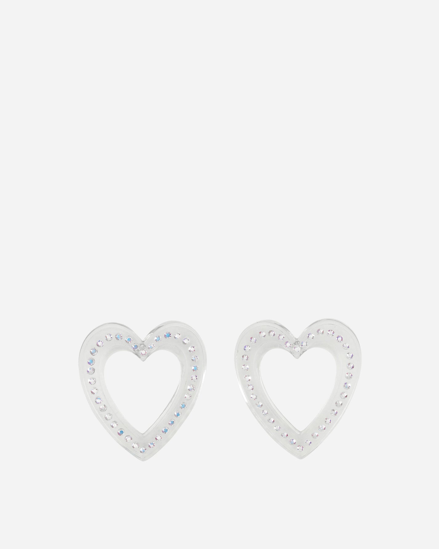 Safsafu Wmns Big Heart Earrings Transparent Jewellery Earrings 1-23-E1 004