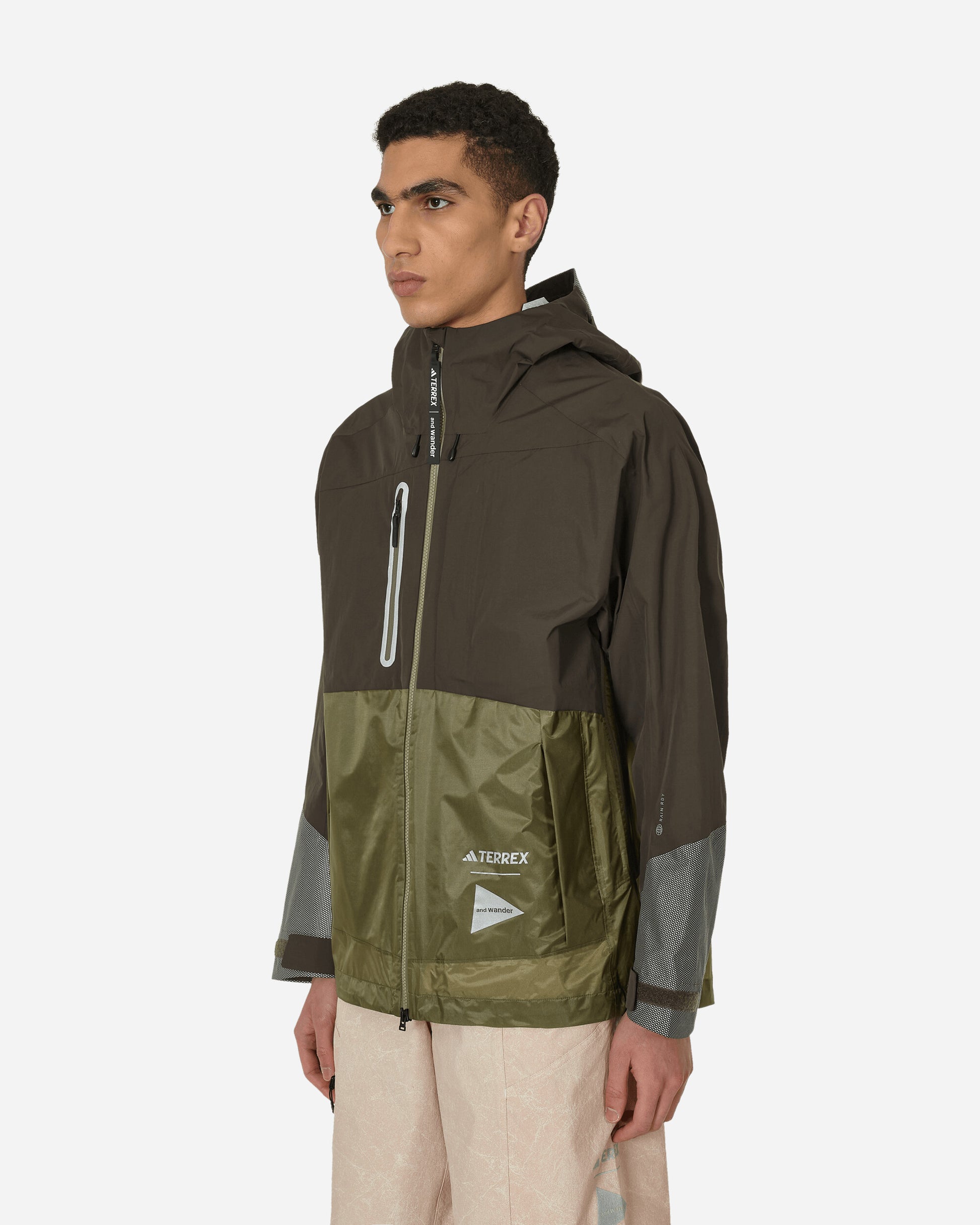 adidas Xpl Awd Rain J Shadow Olive/Olive Strata Coats and Jackets Jackets HR7147 001